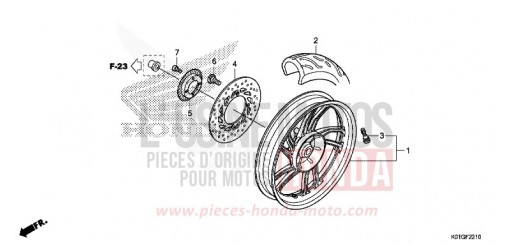 REAR WHEEL SH125ADG de 2016